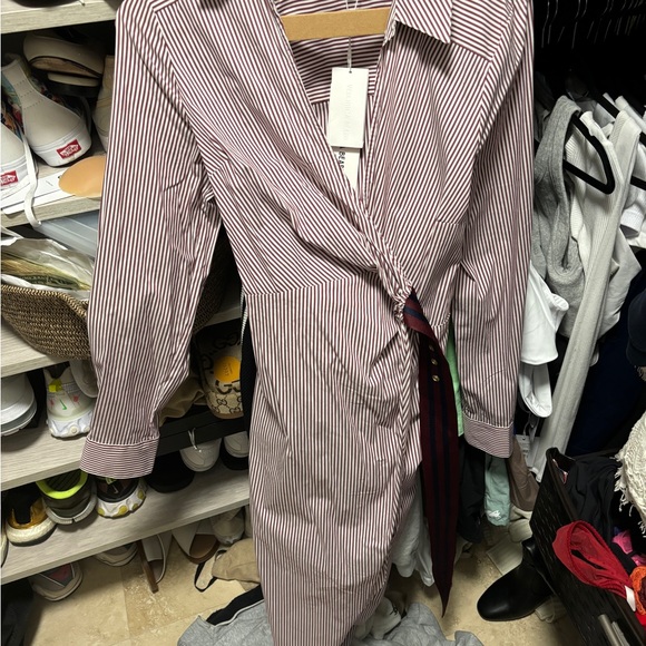 Veronica beard Jacinda Striped Poplin Dress size 8 NWT - Picture 3 of 3